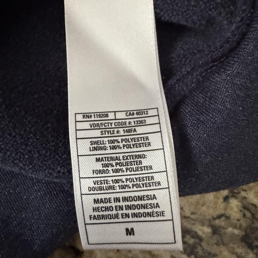 Michigan Wolverines Hoodie Mens Medium‎ Blue NCAA Adidas Quarter Zip Pullover - Picture 10 of 12